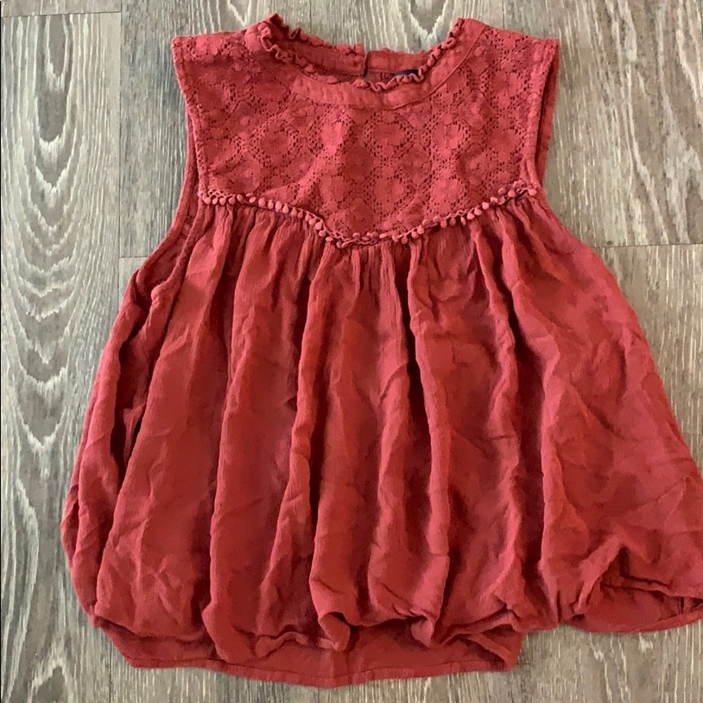 Burnt Orange Flowy Tank